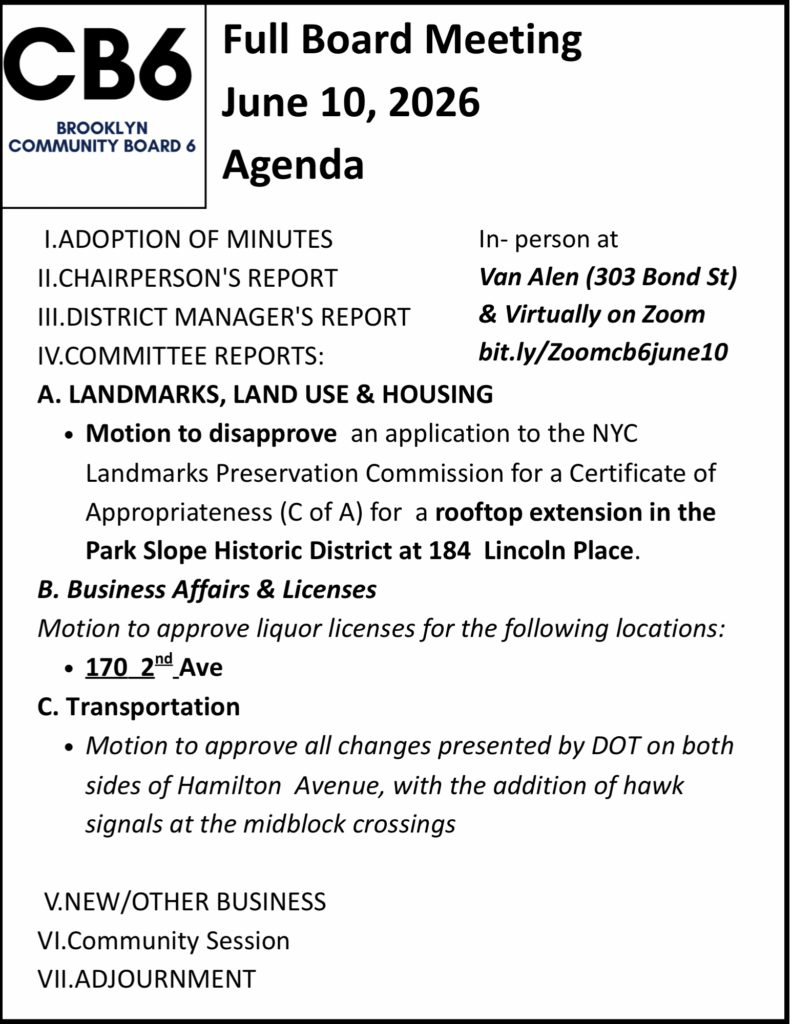 June 10 agenda